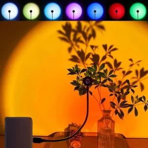 meetoo usb sunset mood lamp led projector neon night light for living room decor bedroom background photography wall atmosphere