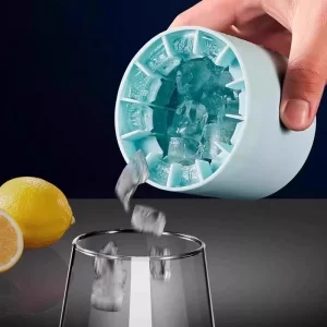 press and pop silicone ice sphere maker whiskey ball mold with tray food grade easy release ice cube kit for cocktail home bar