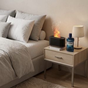 diffuseur d'arômes "feu de bois" – brume apaisante & flamme réaliste (220ml)