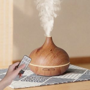 diffuseur d'huiles essentielles zen 5 en 1 – design bois & haute capacité (500ml