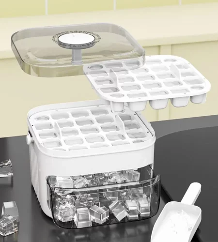 Bac à glaçons avec réservoir et pelle - Machine à glaçons compacte Homyzz